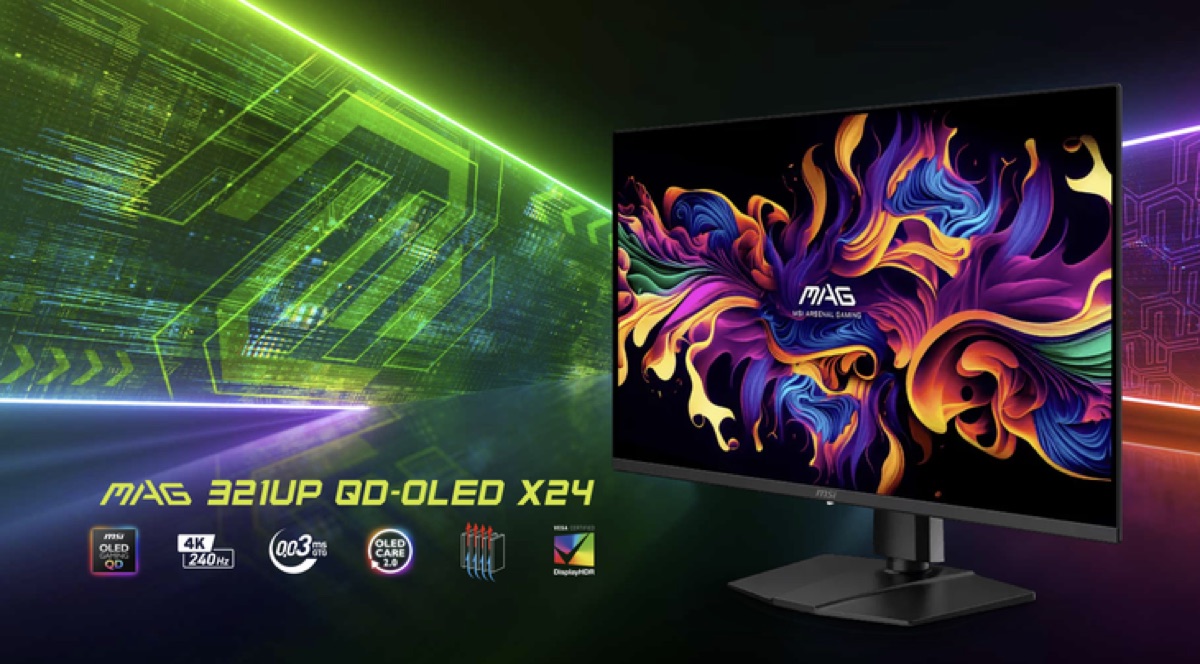 微星 MSI MAG 321UP X24 31.5英寸 4K 240Hz 产品主图